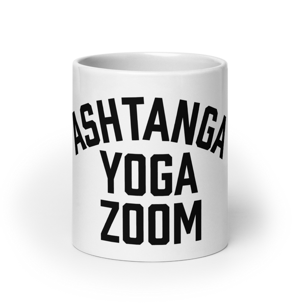 Ashtanga Yoga Zoom White Glossy Mug